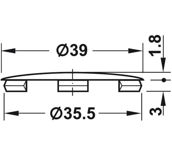 Заглушка Hafele Maxifix E RAL1001 262.86.491