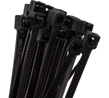 Хомут-стяжка РОССНА 2,5x150 черный, пластиковый, 100 шт. Р860803