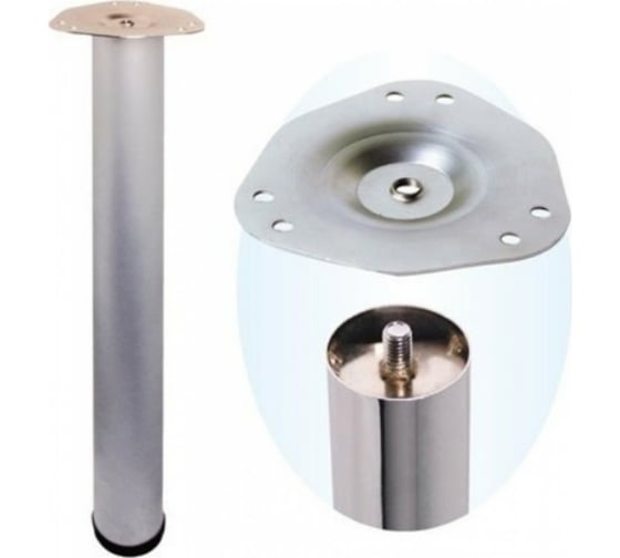 Ножка для стола MFK-TORG 71 см, хром, крепление диск 4419 Н-71 ДХ 1
