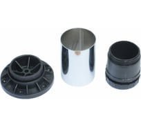 Ножка MFK-TORG МФК, мебельная, регулируемая, диаметр 50 мм, высота 10 см, хром, пластиковый верх и низ 5010 Х ИЗ