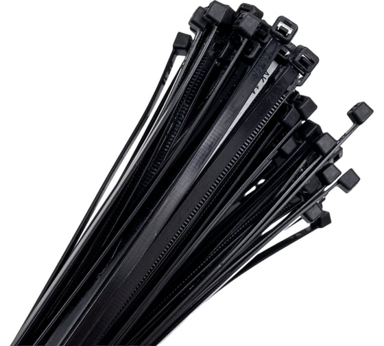 Нейлоновая хомут-стяжка Novocraft 5x350 мм, черная, уп. 100 шт. HCC05350B100 1