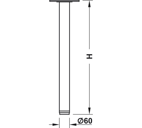 Опора для стола Hafele 60/710 мм 635.24.074