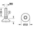 Регулируемая опора Hafele 1 M8x33 мм 651.00.113 2