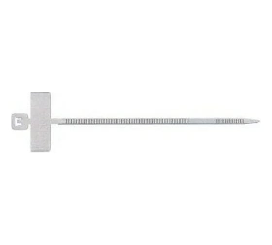 Нейлоновый хомут с табличкой 8х25.4 DKC 2.5х100 белый 100 шт. 2252100SR-M