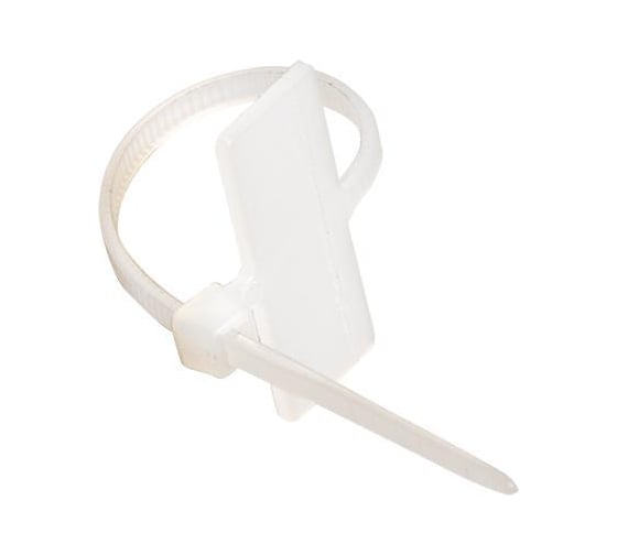 Нейлоновый хомут с табличкой 8х25.4 DKC 2.5х100 белый 100 шт. 2252100SR-M