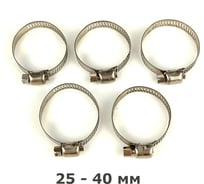 Червячный хомут HG 25-40 мм, нержавеющая сталь, 5 шт. 4962091