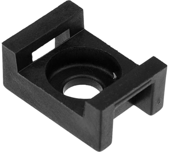 Площадка под хомуты DM PLAST 23x16 мм, черный, полиамид, 100 шт. P1dm