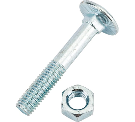 Мебельный болт с гайкой Невский Крепеж DIN 603, цинк, М8x50, 4 шт. 801064 1