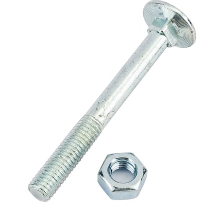 Мебельный болт с гайкой Невский Крепеж DIN 603, цинк, М8x70, 4 шт. 801066