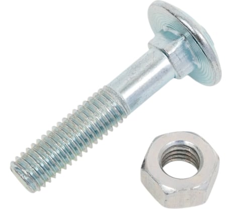 Мебельный болт с гайкой Невский Крепеж DIN 603, цинк, М8x40, 6 шт. 801063