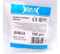 Кабельная стяжка BM Group цвет естественный, 80x2,4 мм, 100 шт. BM-B0824