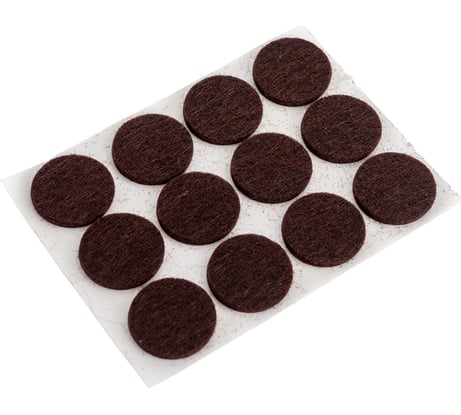 Самоклеящиеся накладки-протекторы для мебели Рыжий кот 12 шт., 20 мм, коричневый 105202