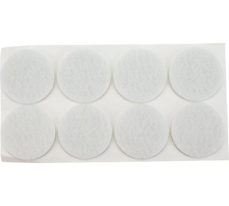 Самоклеящиеся накладки-протекторы для мебели Рыжий кот 8 шт., 35 мм, белый 105207