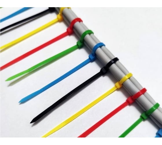 Хомут стяжка нейлоновая SUPRLAN 2,5x150мм 5 цветов (100pcs) 06-1015