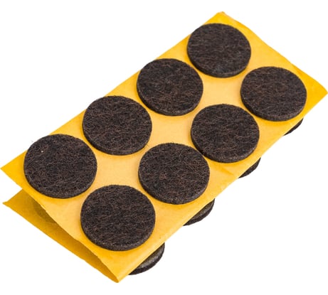 Фетровый самоклеящийся пункт Невский Крепеж D20 мм, тёмный, 16 шт. 801780