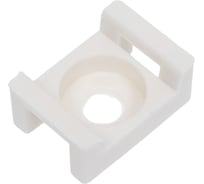 Усиленная площадка для хомута-стяжки STARFIX 16x23 мм, белая, 500 шт. SM-51310-500