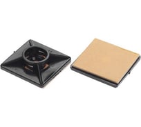 Самоклеящаяся площадка для хомута-стяжки STARFIX 27x27 мм, черная, 50 шт. SMP2-85228-50