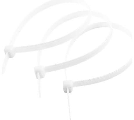 Нейлоновые хомуты Зубр белые, 7.6x250 мм, 100 шт. 309010-76-250