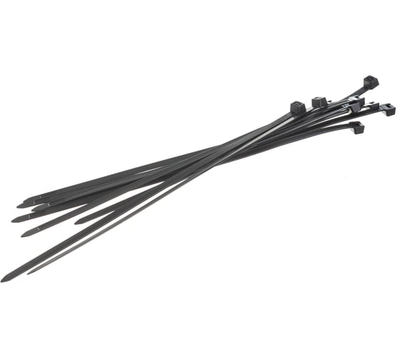 Нейлоновые хомуты Зубр черные, 7.6x300 мм, 100 шт. 309030-76-300