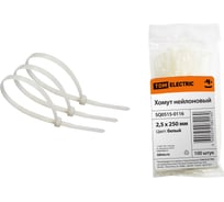 Хомут TDM 2,5x250 мм, нейлон, белый, 100 шт. SQ0515-0116