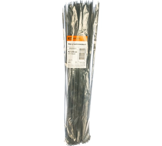 Хомут TDM ELECTRIC 4,8x450 мм, нейлон, черный, 100 шт. SQ0515-0221