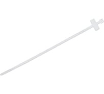 Нейлоновая стяжка Cabeus неоткрывающаяся, безгалогенная (halogen free), 200x2.5 мм, с площадкой для маркера, 100 шт. GTM-200
