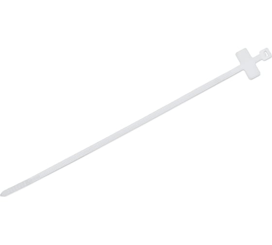 Нейлоновая стяжка Cabeus неоткрывающаяся, безгалогенная (halogen free), 200x2.5 мм, с площадкой для маркера, 100 шт. GTM-200 1
