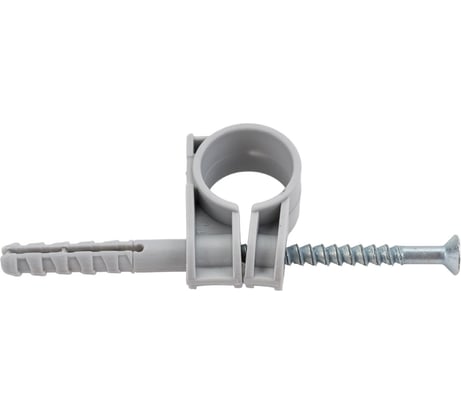 Одинарный пластиковый кронштейн с дюбелем MasterProf 16-18 мм, 5 шт ИС.130163