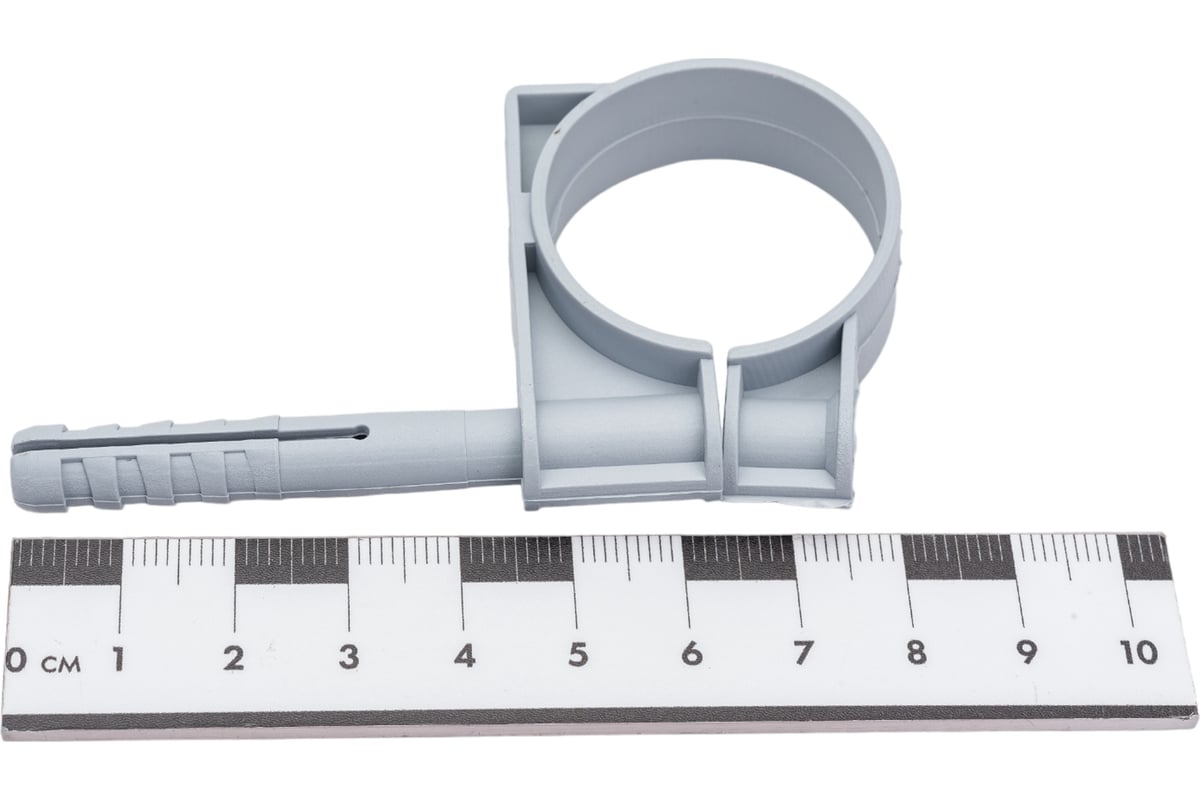 Одинарный пластиковый кронштейн с дюбелем MasterProf 32-34 мм, 2 шт ИС ...