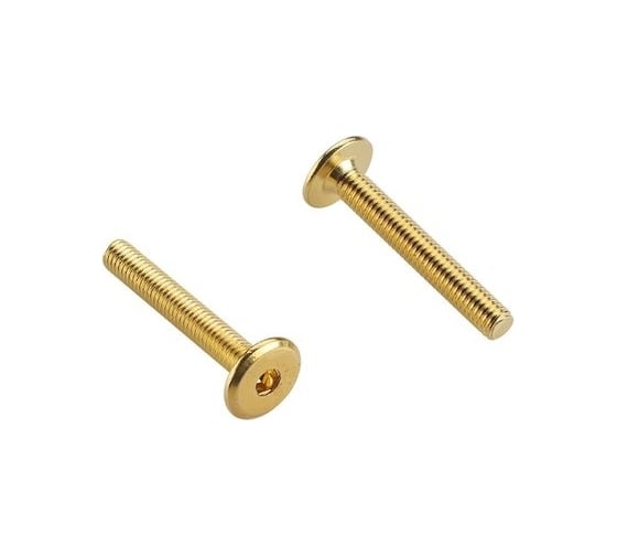 Мебельный винт М6x100 мм, латунир., HEX4, 20 шт. 43966