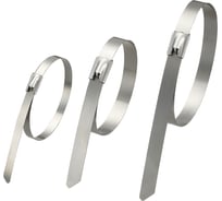 Неразъемная стальная коррозионно-стойкая стяжка Cabeus нержавеющая сталь 304L, 300x4.6x0.3 мм, 100 шт. MTL-300