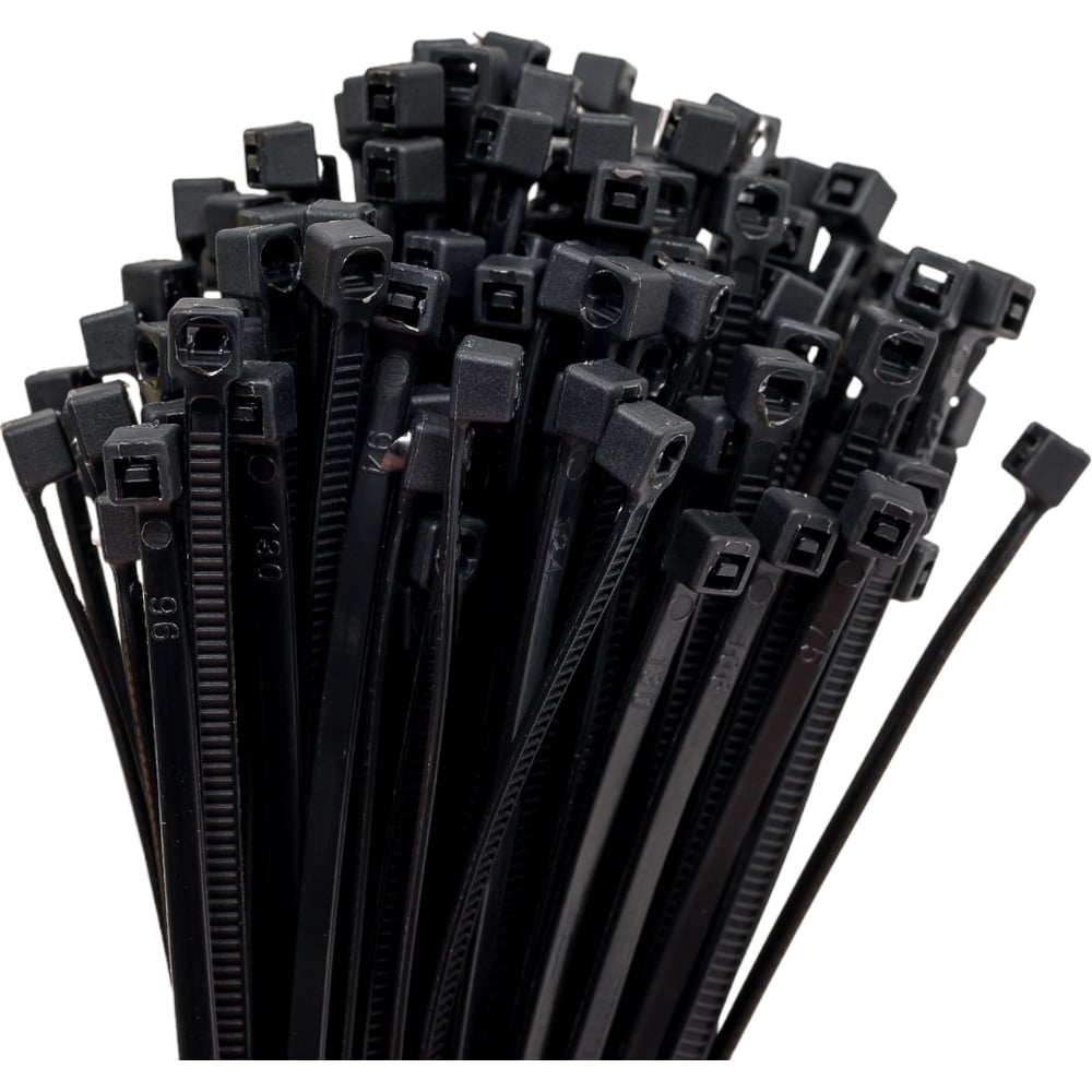 Ремешок-хомут ЕВРОПАРТНЕР атмосферостойкий, черный, 100x2,5 мм, 130 шт ...