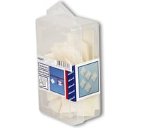 Цокольное крепление 19.5х19.5мм, 50шт, белый, одноразовые REV 18281 8