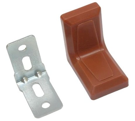 Мебельный уголок STARFIX 26x26 мм белый цинк, с декоративной накладкой, коричневый 4 шутки SMM1-66849-4