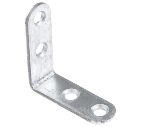 Мебельный уголок STARFIX 12x35x35 мм круглый, белый цинк, 100 штук SMC2-20076-100