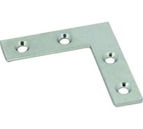 Мебельный плоский уголок ЦКИ 50x50x10, 4 отверстия, цинк, 20 шт. 12646