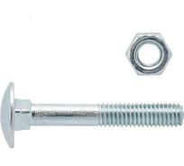 Мебельный болт Невский Крепеж DIN603 цинк, с гайкой, М6x80 6 шт. 801061