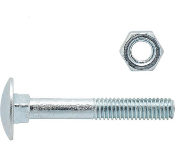 Мебельный болт Невский Крепеж DIN603 цинк, с гайкой, М8x90 2 шт. 801068 1