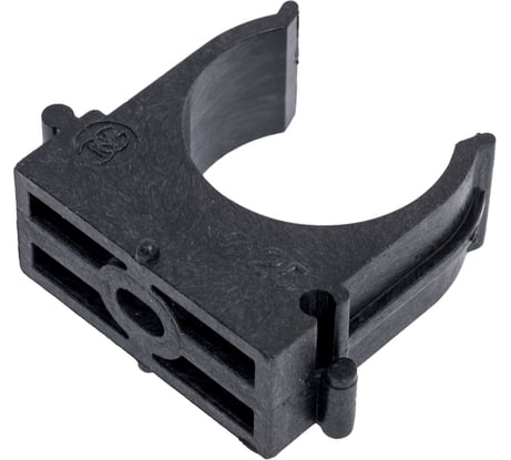 Крепеж-клипса для монтажа труб ТРИЗАМ O 25 мм, черная, 10 шт. TRZ0375