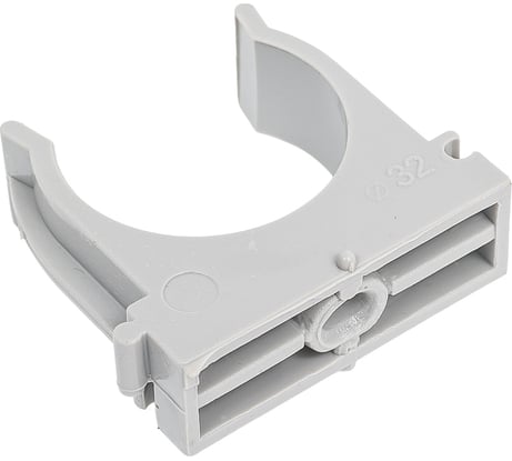 Крепеж-клипса для монтажа труб ТРИЗАМ O 32 мм, серая, 25 шт. TRZ0392