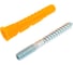 Двойной хомут для труб STOUT Sac-0020-200038 3/8"(15-19) к-т: хомут, шпилька-шуруп, дюбель пл. RG00914JHKI9GT 3
