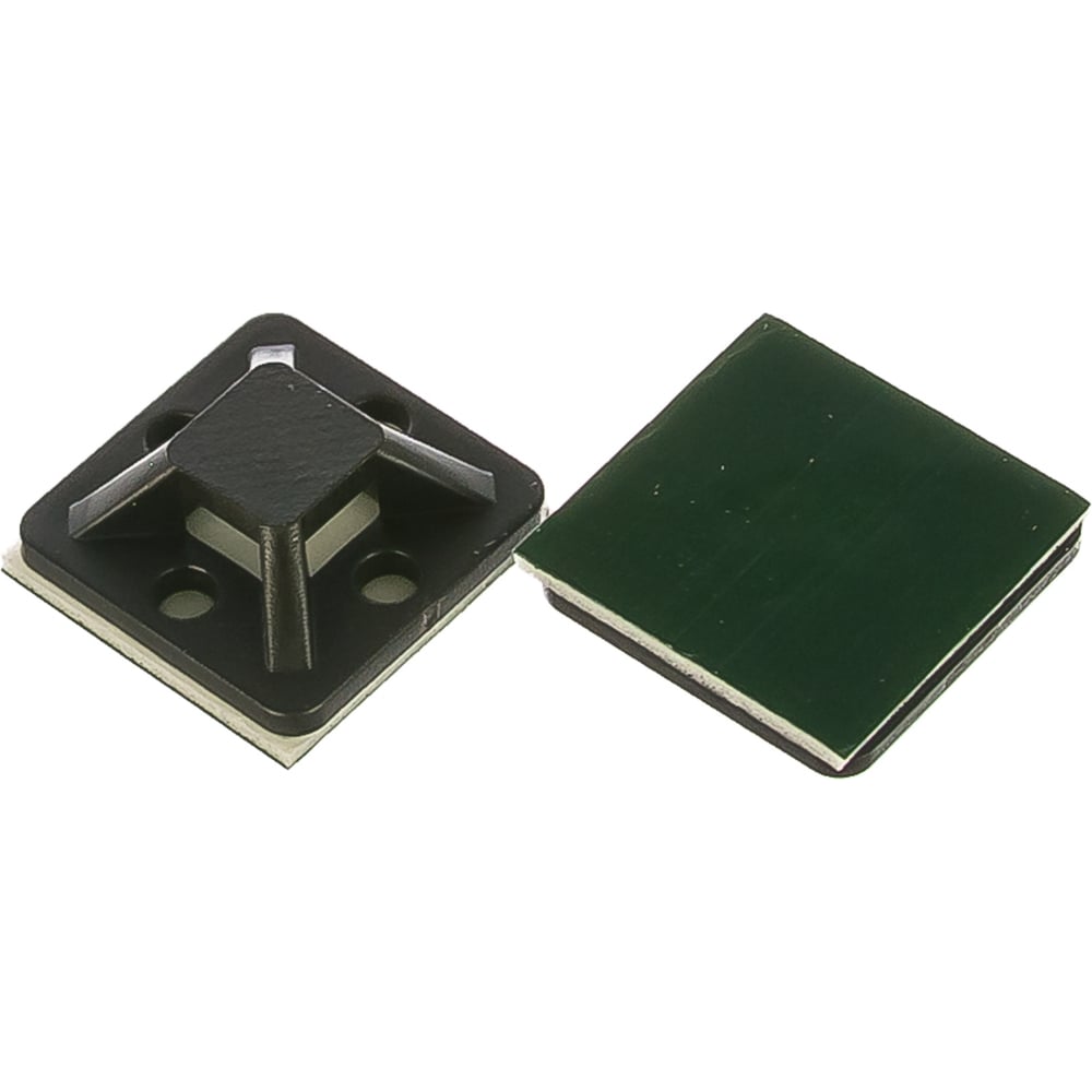 Монтажные самоклеящиеся площадки FORTISFLEX ПМС 20х20 черный 100шт ...