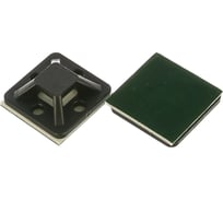 Монтажные самоклеящиеся площадки FORTISFLEX ПМС 20х20 черный 100шт 63094