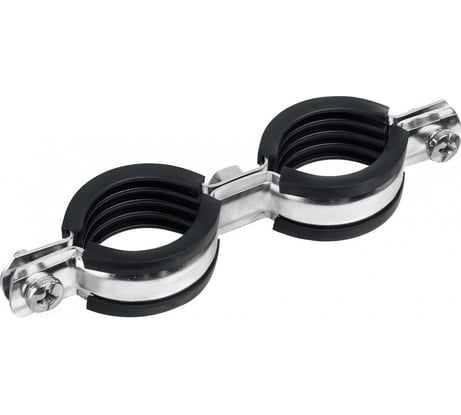 Двойной трубный оцинкованный хомут ЗУБР 1", 8 шт. 37890-32-37