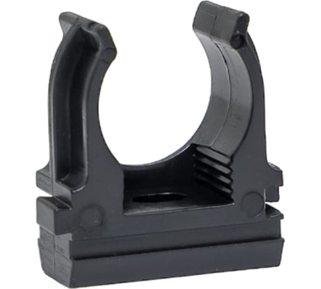 Крепеж-клипса для труб для монтажного пистолета Урал ПАК черная, d25 мм, 100 шт. АТ-100125-100