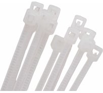 Хомут стяжка нейлоновая SUPRLAN 2x100мм белая (100pcs) 06-1001
