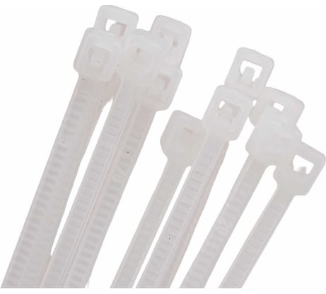 Хомут стяжка нейлоновая SUPRLAN 2x100мм белая (100pcs) 06-1001