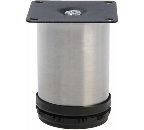 Мебельная регулируемая опора ТУНДРА D=50 мм, h=80 мм, цвет сатиновый никель 3836625