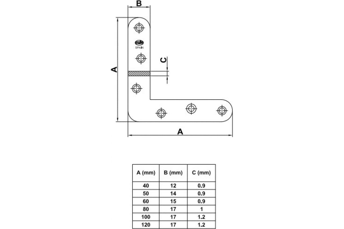 Плоский уголок Amig 2-40 бихром Escd., 1 шт. 939 - выгодная цена, отзывы,  характеристики, фото - купить в Москве и РФ