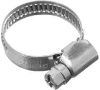 Хомуты СИБРТЕХ нержав. сталь, стандартное болтовое крепление 16-27мм, 100шт/уп, ширина 9мм 47579